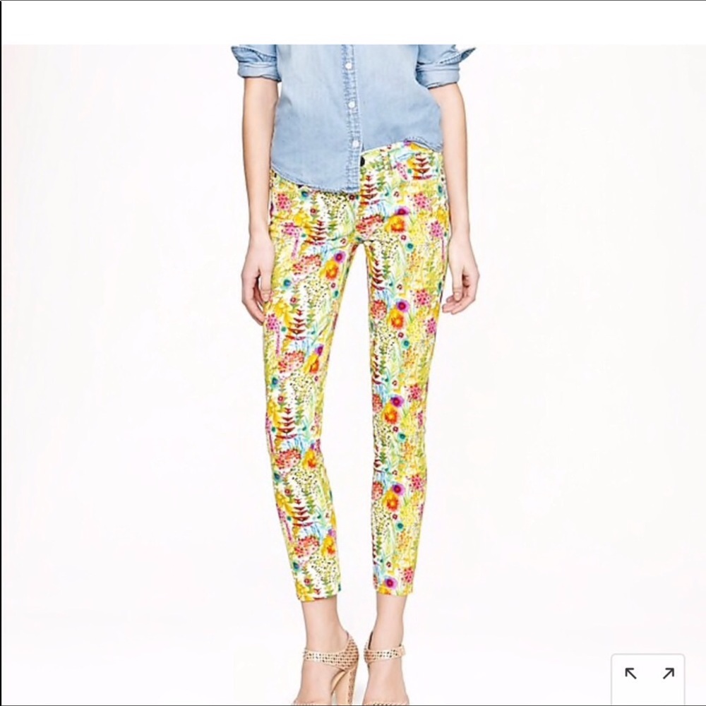 J crew floral jeans